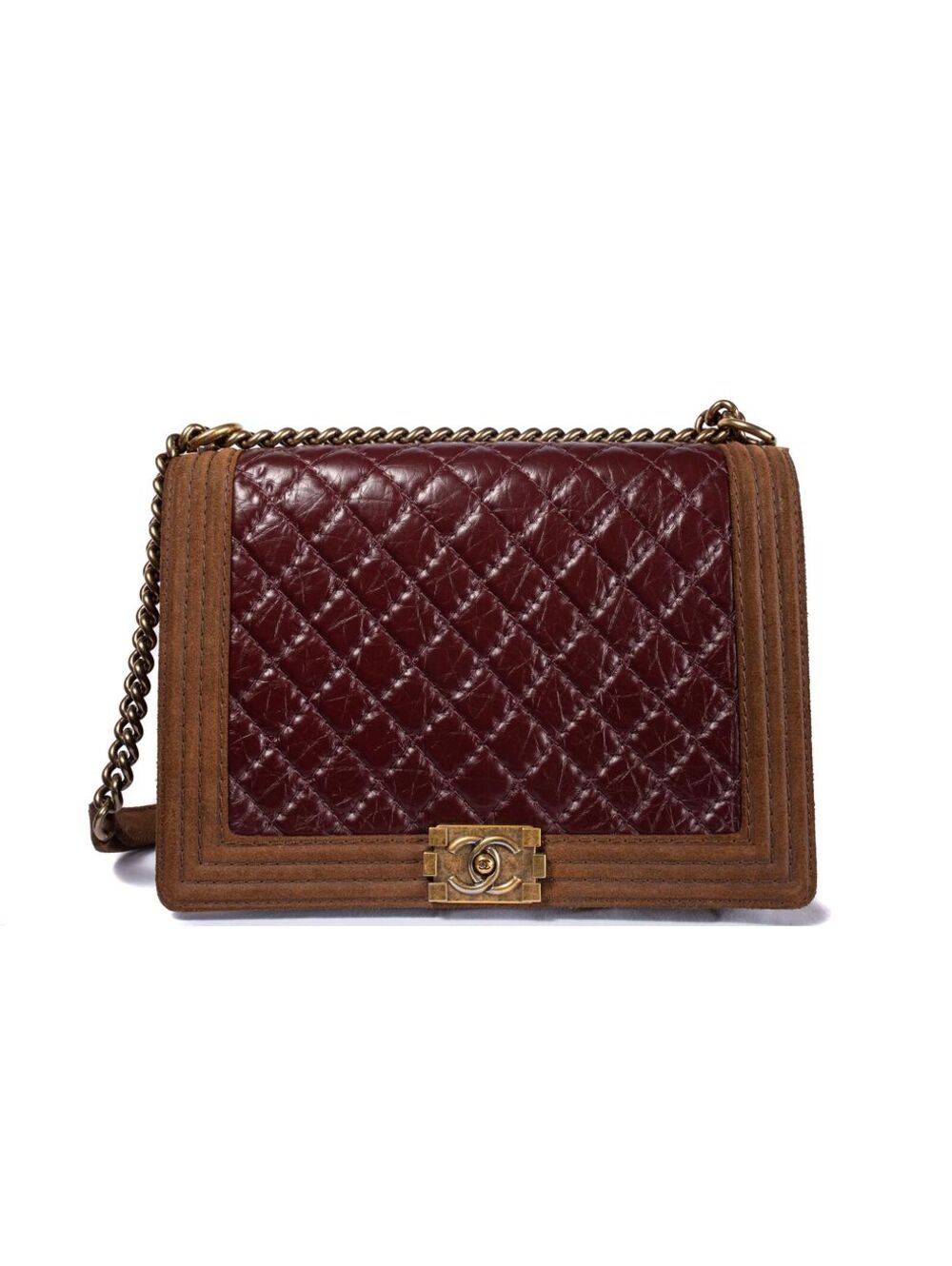 Chanel Edinburgh Brown Boy Flap Bag
